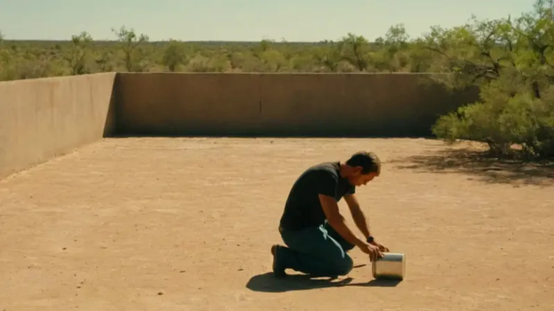 Un hombre trabaja concentrado bajo el sol