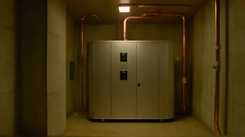 Persona ante un panel eléctrico abierto