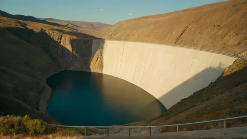 Una presa colosal domina el paisaje