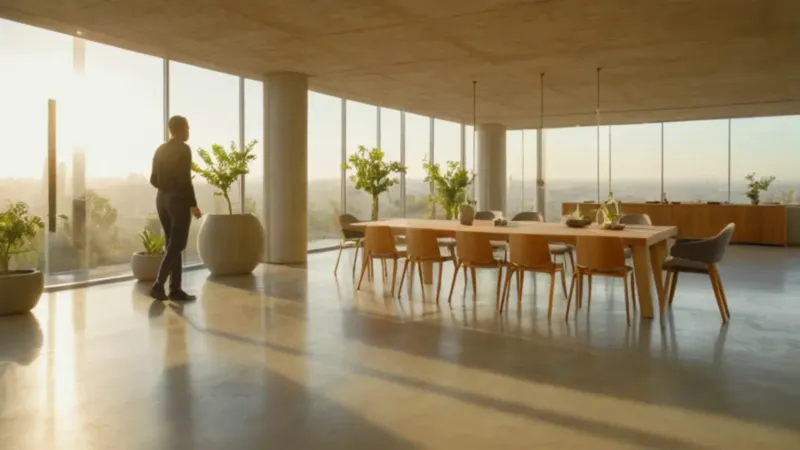 Un arquitecto crea en su estudio luminoso