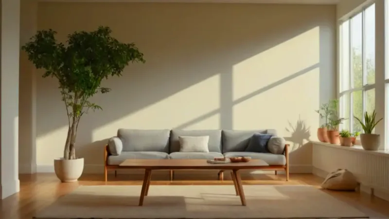 Una persona lee en una habitación luminosa