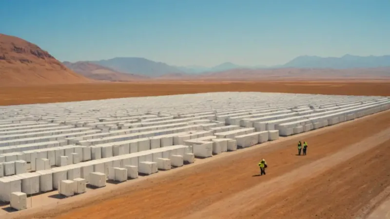 Un técnico en una colosal planta energética