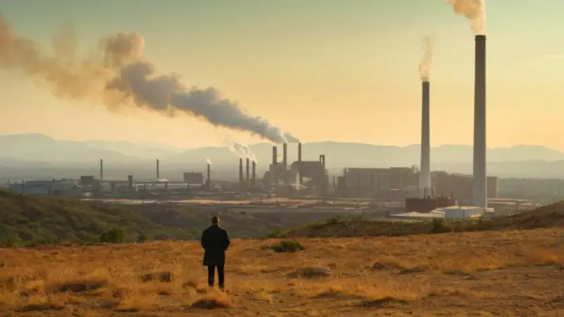 Silueta contempla industria y naturaleza