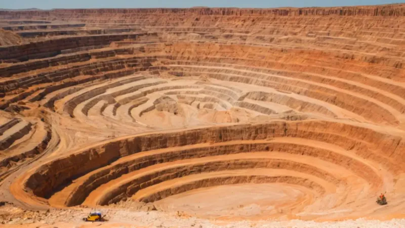 La inmensa mina empequeñece al hombre