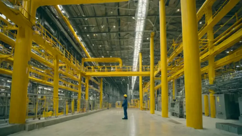 Una vasta y compleja instalación industrial