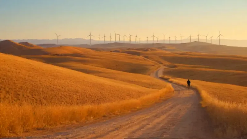 Caminante solitario en un vasto paisaje