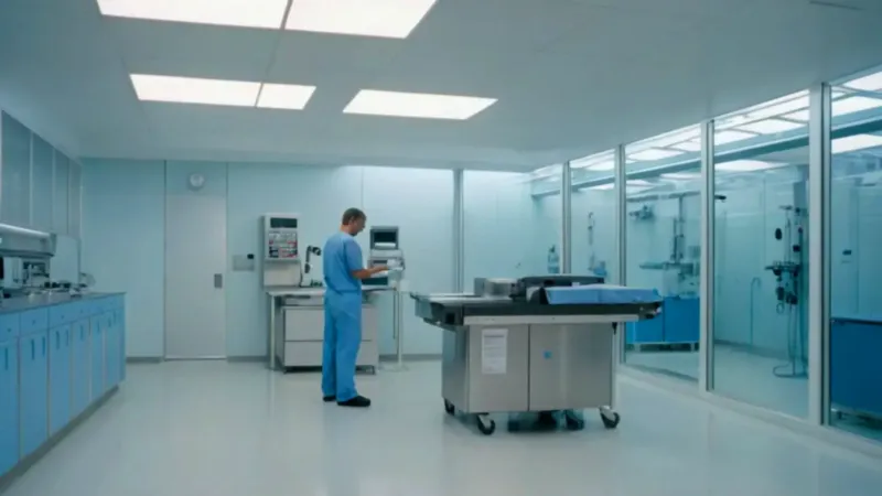 Sala médica tecnológica con un escáner