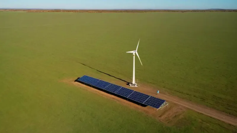 Paneles solares en un campo soleado