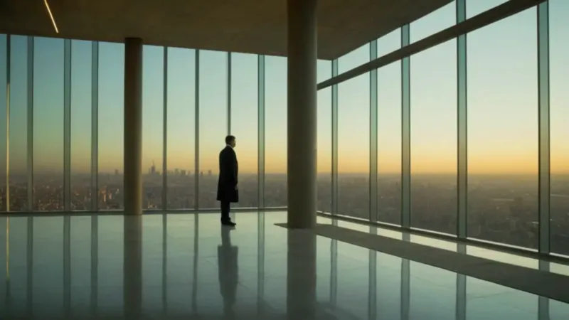 Soledad contemplando la inmensa ciudad