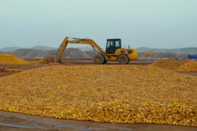Patio de reciclaje industrial